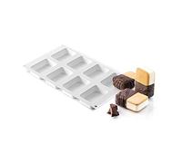 silikomart Mestolame Set 2 Stampi per Gelati in Silicone Linea La Gelateria Bianco BISC04M Mini Double 69 ml 1 Pezzo