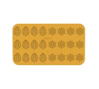 SILIKOMART NATURAE STAMPO IN SILICONE INVERNO N.12 PINE CONE E N.12 SNOWFLAKE