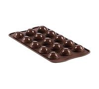 silikomart | SCG052 Stampo in Silicone per Cioccolatini CHOCO SPIRAL, Antiaderente, 15 Cioccolatini, Confezione da 1 Stampo per Dolci, Easy Choc, Ø 24 mm, h 30 mm, Volume 135 ml, Made in Italy