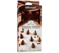silikomart | SCG054 Stampo in Silicone per Cioccolatini CHOCO TREES, Antiaderente, 15 Cioccolatini, Confezione da 1 Stampo per Dolci, Easy Choc, Ø 28 mm, h 30 mm, Volume 128 ml, Made in Italy