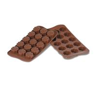 silikomart | SCG08 Stampo in Silicone per Cioccolatini FLEURY, Antiaderente, Confezione da 1 Stampo per Dolci, Easy Choc, 30 x 30 mm, h 15 mm, Made in Italy