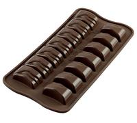 silikomart | SCG09 Stampo in Silicone per Cioccolatini Jack, Antiaderente, 14 Cioccolatini, Confezione da 1 Stampo per Dolci, Easy Choc, 37 x 20 mm, h 20 mm, Made in Italy