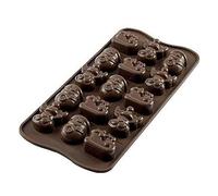 Silikomart SCG23 Choco Winter Stampo in Silicone 33x27 h 15 mm, Marrone