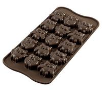 silikomart | SCG26 Stampo in Silicone per Cioccolatini CHOCO GUFI | Confezione da 1 Stampo per Dolci, Antiaderente, 34 x 30 mm, h 15 mm, Easy Choc, Made in Italy