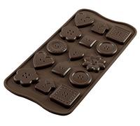 silikomart | SCG29 Stampo in Silicone per Cioccolatini CHOCO BOTTOM, Antiaderente, 15 Cioccolatini, Confezione da 1 Stampo per Dolci, Easy Choc, Ø 35 h 36 mm, Made in Italy