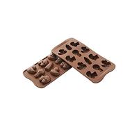 silikomart | SCG31 Stampo in Silicone per Cioccolatini CHOCO BABY, Antiaderente, 12 Cioccolatini, Confezione da 1 Stampo per Dolci, Easy Choc, 107 x 21 mm, h 17 mm, Made in Italy