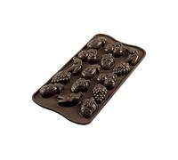 Silikomart SCG32 Choco Fruits, Silicone, Marrone, 2 x 10.5 x 21.5 cm