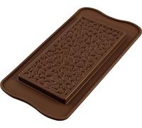 silikomart | SCG38 Stampo in Silicone per Cioccolatini LOVE CHOCO BAR | Confezione da 1 Stampo per Dolci, Antiaderente, 155 x 76 mm, h 8,5 mm, Volume 85 ml, Easy Choc, Made in Italy