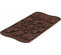 silikomart | SCG43 Stampo in Silicone per Cioccolatini CHOCO MELODY, Antiaderente, Confezione da 1 Stampo per Dolci, Easy Choc, Ø 36 mm, h 24 mm, Volume 70 ml, Made in Italy