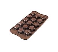 silikomart | SCG45 Stampo in Silicone per Cioccolatini WINTER STARS, Antiaderente, 18 Cioccolatini, Confezione da 1 Stampo per Dolci, Easy Choc, Ø 30 mm, h 15 mm, Volume 105 ml, Made in Italy
