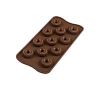 silikomart | SCG49 Stampo in Silicone per Cioccolatini CHOCO CROWN, Antiaderente, 11 Cioccolatini, Confezione da 1 Stampo per Dolci, Easy Choc, Ø 30 mm, h 15 mm, Volume 99 ml, Made in Italy