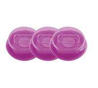 silikomart | Set Coperchi in Silicone CAPFLEX S, Confezione da 3 Coperchi Trasparenti, Colore Rosa, Smart in The Kitchen, Ø 40 mm, Made in Italy
