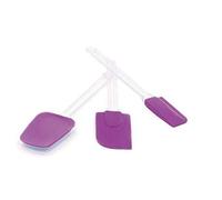 Silikomart | Set da 3 Spatole Viola in Silicone, Misure 10 x 10 x 225 mm