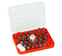 Silikomart | Set da 38 Bocchette Totali in Acciaio Inox per Decorazioni, 36 Beccucci h 50 mm 2 Adattatori in Plastica, uno Medio e l'altro Grande