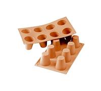 Silikomart | SF0021 Stampo in Silicone per Monoporzioni BABÀ, Antiaderente, 8 cavità, Confezione da 1 Stampo per Dolci, Ø 55 h 60 mm, Made in Italy