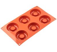 Silikomart | SF012 Stampo in Silicone per Monoporzioni SAVARIN, Antiaderente, 6 cavità, Confezione da 1 Stampo per Dolci, Ø 72 h 23 mm, Made in Italy