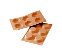 silikomart | SF016 Stampo in Silicone per Monoporzioni TARTELLETTA | Confezione da 1 Stampo per Dolci, Antiaderente, 6 cavità, Ø 70 h 20 mm, Made in Italy