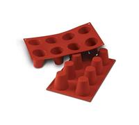 Silikomart | SF0021 Stampo in Silicone per Monoporzioni BABÀ, Antiaderente, 8 cavità, Confezione da 1 Stampo per Dolci, Ø 55 h 60 mm, Made in Italy