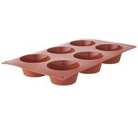 Silikomart SF023/C Stampo Muffins Classic, Silicone, Rosso, Medium