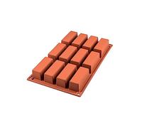 silikomart | SF026 Stampo in Silicone per Monoporzioni MINI CAKE | Confezione da 1 Stampo per Dolci, Antiaderente, 79 x 29 mm, h 30 mm, 12 Mini Torte, Made in Italy