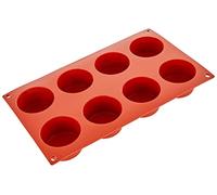 silikomart | SF028 Stampo in Silicone per Monoporzioni CILINDRO | Confezione da 1 Stampo per Dolci, Antiaderente, ø 60 h 35 mm, 8 Cilindri, Made in Italy