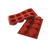 Silikomart | SF028 Silicone Mould for Single Portions CYLINDER, Non-Stick, 8 Cylinders, Pack of 1 Cake Mould, Diameter 60 h 35 mm, Made in Italy