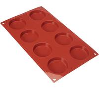 Silikomart | SF029 Stampo in Silicone per Monoporzioni FIORENTINE, Antiaderente, 8 Monoporzioni, Confezione da 1 Stampo per Dolci, Ø 60 h 12 mm, Made in Italy