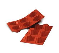 Silikomart | SF034 Stampo in Silicone per Monoporzioni BRIOCHETTE, Antiaderente, 6 Monoporzioni, Confezione da 1 Stampo per Dolci, Ø 79 h 37 mm, Made in Italy