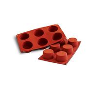 Silikomart | SF102 Stampo in Silicone per Monoporzioni MUFFIN, Antiaderente, 6 Cavità, Confezione da 1 Stampo per Dolci