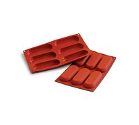 Silikomart | SF103 Stampo in Silicone per Monoporzioni SAVOIARDI | Confezione da 1 Stampo per Dolci, Antiaderente, 6 Cavità, 12,7 x 4,7 cm 1,7 h