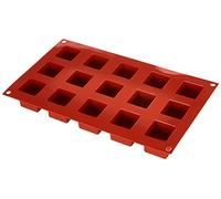 Silikomart SF105 Silicone Nr. 15 CUBI 35 x 35 h 35 mm Terracotta in Nylon + cav Classic, Rosso
