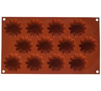 silikomart | SF109 Stampo in Silicone per Monoporzioni MINI BRIOCHETTE | Confezione da 1 Stampo per Dolci, Antiaderente, 12 Cavità, Ø 58 h 22 mm Volume 12 x 33 ml Tot. 396 ml