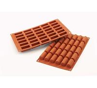 Silikomart | SF129 Stampo in Silicone per Monoporzioni MINI BUCHE | Confezione da 1 Stampo per Dolci, Antiaderente, 30 Cavità, 44 x 18 h 20 mm Volume 30 x 14 ml Tot. 420 ml