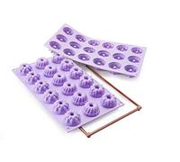 Silikomart | SF132 Stampo in Silicone per Monoporzioni MINI FANTASY, Antiaderente, 18 Cavità, Confezione da 10 Stampi per Dolci, Ø 40 h 22 mm Volume 18 x 17,5 ml Tot. 315 ml