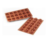 silikomart | SF132 Stampo in Silicone per Monoporzioni MINI FANTASY | Confezione da 1 Stampo per Dolci, Antiaderente, 18 Cavità, Ø 40 h 22 mm Volume 18 x 17,5 ml Tot. 315 ml