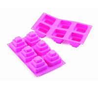 Silikomart | SF154 Stampo in Silicone per Monoporzioni CHARLOTTE, Antiaderente, 8 Cavità, Confezione da 1 Stampo per Dolci, Ø 70 h 41 mm Volume 8 x 102 ml Tot. 816 ml