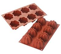 SILIKOMART - SF154 STAMPO N.8 CHARLOTTE, Stampi, Silicone, Rosso (Terracotta), 17.5x30x4.2 cm