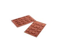 Silikomart | SF198 Stampo in Silicone per Monoporzioni WINTER CHOCO TAGS, Antiaderente, Confezione da 6 Stampi per Dolci, 37 x 60 h 8 mm Volume 16 x 9 ml Tot. 144 ml