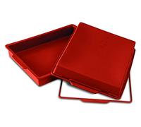 silikomart | SFT300 Stampo in Silicone per Torta RETTANGOLARE | Confezione da 1 Stampo per Dolci con Safe Ring, Antiaderente, 280 x 220 mm, h 40 mm, Volume 2,25 l, Made in Italy