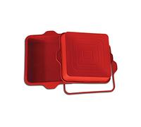 silikomart | SFT306 Stampo in Silicone per Torta QUADRATO | Confezione da 1 Stampo per Dolci con Safe Ring, Antiaderente, 228 x 228 mm, h 50 mm, Volume 2,3 l, Made in Italy