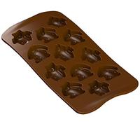 Silikomart SGC30 Stampo 12 Easter Friends, Silicone, Marrone