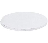 silikomart | Sottotorta Rotondo in Cartone Rigido Rivestito, Colore Silver, Misure Ø300 mm