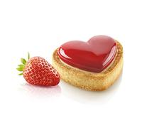 Silikomart Stampi in Silicone per Dolci - Tarte Ring Amore 80x70 mm 8 Anelli - Accessori Professionali per Cucina e Pasticceria - Stampini Monoporzione per Dolci Forno