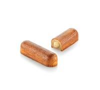 Silikomart Stampi in TplusX per Lievitati e Sfogliati a Forma di Eclair con Fori e Supporti 130x40 h 35 mm - 144 ml - Accessori Professionali Pasticceria - Stampini Monoporzione per Dolci Forno da 24