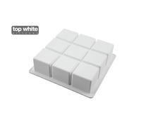 SILIKOMART STAMPO CUBIC Top White Silicone 17cm h.5,cm 20.343.87.0065