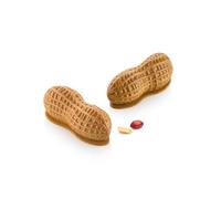 silikomart Stampo in Silicone Arachide 100 Accessori Professionali per Cucina e Pasticceria con Cutter ABS, 6 Cavità da 100 ml