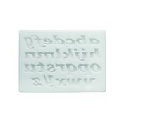 Silikomart Sugarflex-Stampo in Silicone con Lettere dell'alfabeto corsivo, Bianco