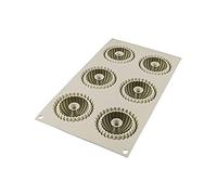 Silikomart | Stampo in Silicone per Monoporzioni MINI RAGGIO | Confezione da 1 Stampo per Dolci, Antiaderente, Ø 67 h 33 mm Volume: 6 x 85 ml Tot. 510 ml