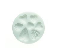 Silikomart | Stampo in Silicone per Pasta di Zucchero Hearts, Stampo per Decorazioni Torta, Tema Principe, Misure 40 x 32 x 150 mm,