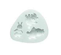 Silikomart | Stampo in Silicone per Pasta di Zucchero Little Animals, Stampo per Decorazioni Torta, Tema Principe, Misure 50 x 60 x 20 mm,